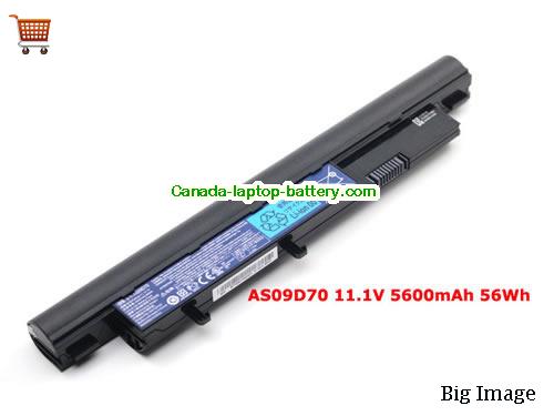 Genuine ACER AS09D70 Battery 5600mAh, 11.1V, Black , Li-ion
