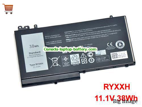 Canada Genuine DELL RYXXH 38Wh Laptop battery