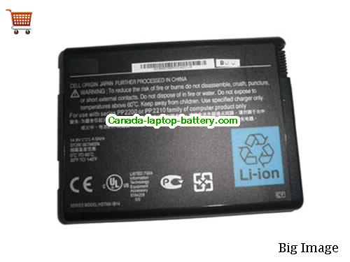 HP HSTNN-IB14 Replacement Laptop Battery 4000mAh 14.8V Black Li-ion