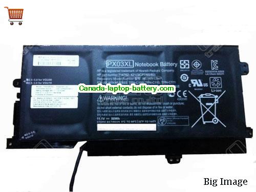 Canada 715050-001 Laptop battery for HP ENVY TOUCHSMART M6 ENVY14 K002TX PX03XL HSTNN-LB4P TPN-C109 C110 C111 Battery 50Wh