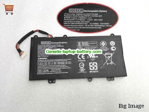 Genuine HP SG03XL Battery 3450mAh, 11.55V, Black , Li-ion