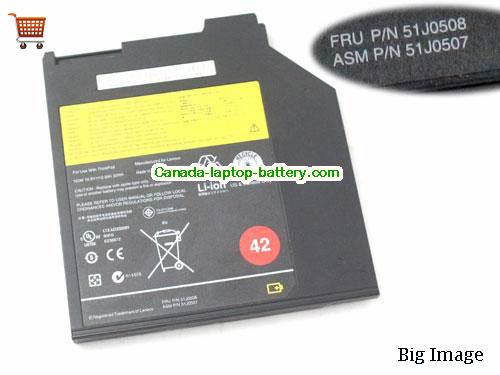 Canada Ultrabay 51J0508 51J0507 Replacement Battery for Lenovo Thinkpad R400 R500 T61 T60p T400 T400s T500 51J0508