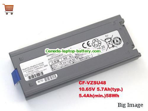 Canada Genuine Battery CF-VZSU48 CF-VZSU48U for Panasonic TOUGHBOOK CF-19 Series Laptop 10.65V 5.7Ah