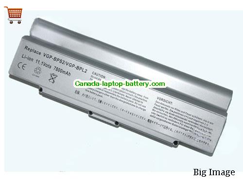 SONY VGP-BPS2 Replacement Laptop Battery 6600mAh 11.1V Silver Li-ion