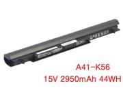 For Q814K98 -- Genuine ASUS A41-K56 Battery 2950mAh, 44Wh , 15V, Black , Li-ion