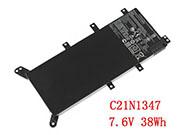 Genuine ASUS C21N1347 Battery 38Wh, 7.6V, Black , Li-Polymer