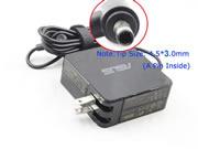 ASUS 19V 3.42A 65W Laptop Adapter, Laptop AC Power Supply Plug Size 4.5 x 3.0mm 