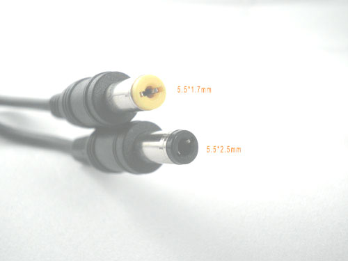 Difference of acer adapter tip 5.5*1.7mm and 5.5*2.5mm