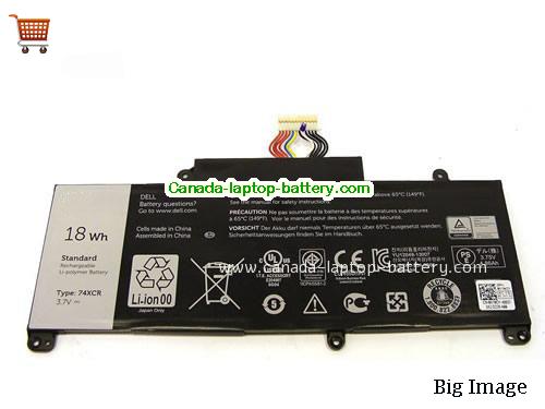 Genuine Dell X1MRY Battery 18Wh, 3.7V, Black , Li-Polymer