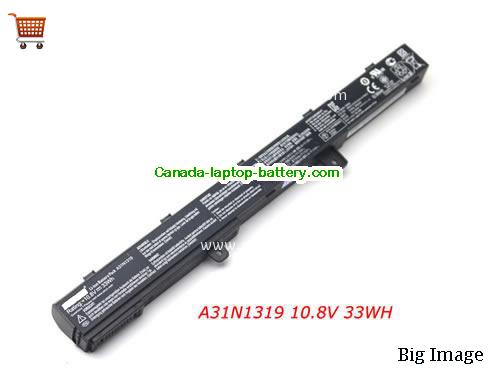 Genuine ASUS X551 Series Battery 33mAh, 10.8V, Black , Li-ion