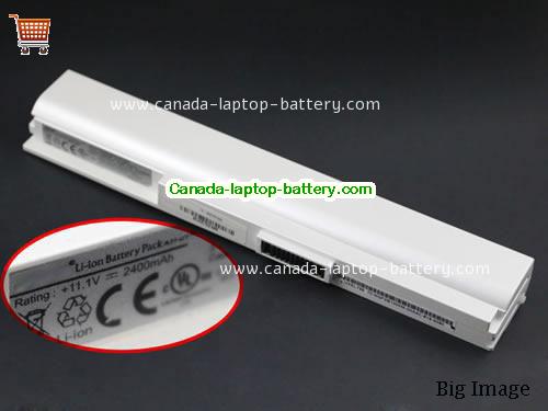 Genuine ASUS N10E-A1 Battery 2400mAh, 11.1V, White , Li-ion