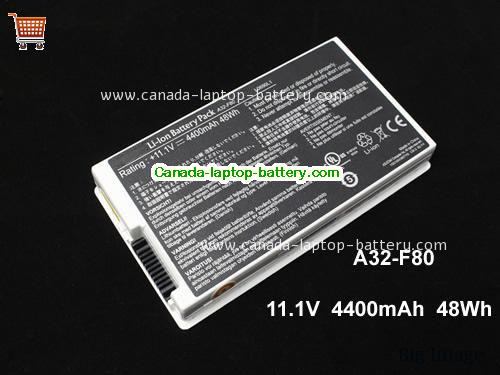 Genuine ASUS F83VF Battery 4400mAh, 49Wh , 11.1V, White , Li-ion