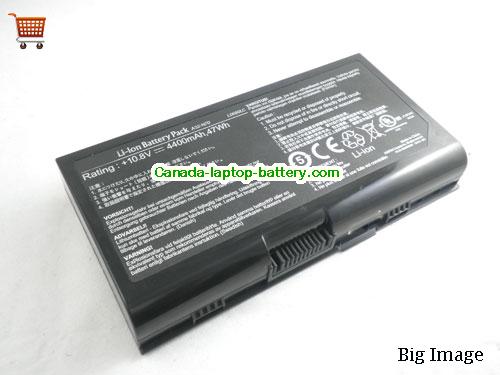 Genuine ASUS G71G-X1 Battery 4400mAh, 10.8V, Black , Li-ion