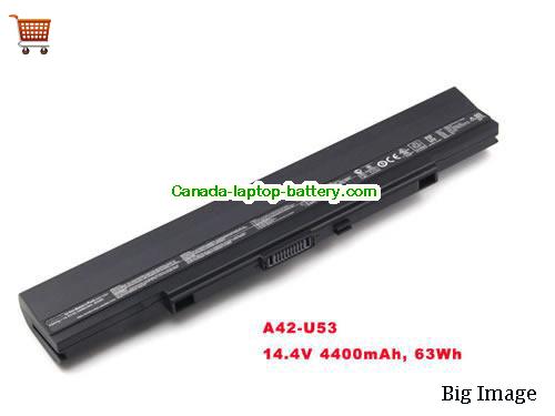 Genuine ASUS U33JC Battery 4400mAh, 63Wh , 14.4V, Black , Li-ion
