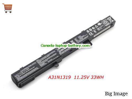 Genuine ASUS 0B110-00250600 Battery 33Wh, 11.25V, Black , Li-ion