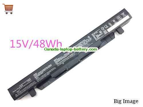 Genuine ASUS ROG GL552VW-DM141 Battery 48Wh, 15V, Black , Li-ion
