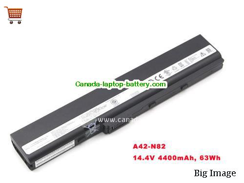 ASUS N82 Series Replacement Laptop Battery 4400mAh 14.4V Black Li-ion