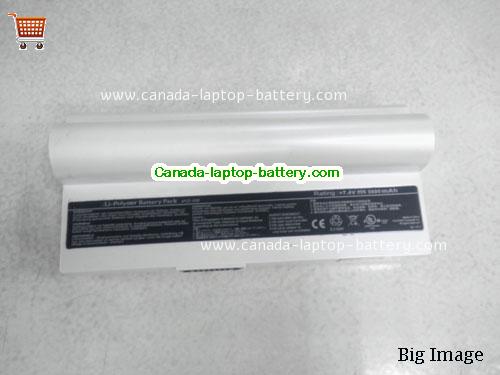 ASUS Asus Eee PC 1000HA Replacement Laptop Battery 6600mAh 7.4V White Li-ion