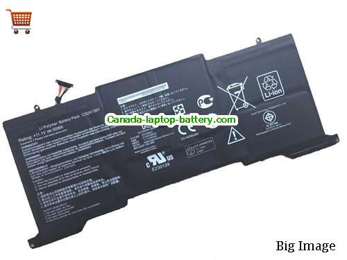 Genuine ASUS ZENBOOK UX31LA-US51T UX3Po Battery 50Wh, 11.1V, Black , Li-ion