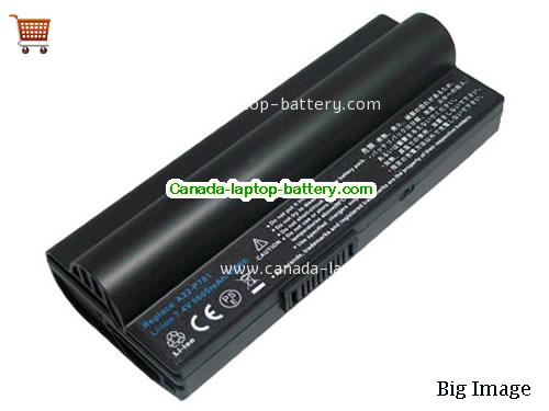 ASUS Eee PC 700 Replacement Laptop Battery 6600mAh 7.4V Black Li-ion