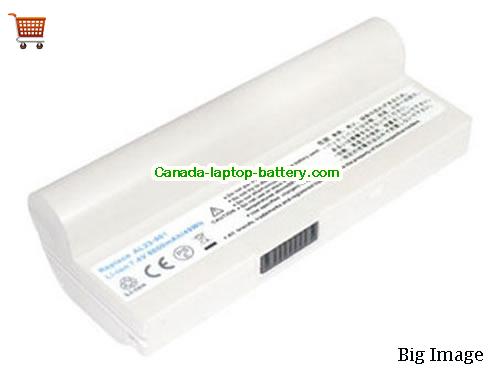 ASUS Eee PC 1000H 20GB Replacement Laptop Battery 6600mAh 7.4V White Li-ion