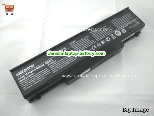 CLEVO M660SR Replacement Laptop Battery 4400mAh 11.1V Black Li-ion