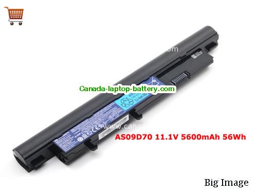 Genuine ACER Aspire 3810 Timeline Series Battery 5600mAh, 11.1V, Black , Li-ion