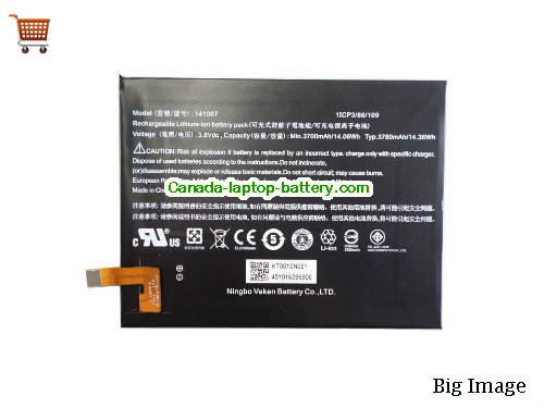 Genuine ACER KT0010N001 Battery 3780mAh, 14.06Wh , 3.8V, Black , Li-Polymer