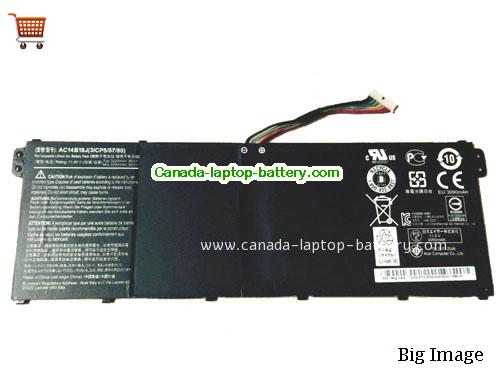 Genuine ACER V5-122 Battery 36Wh, 11.4V, Black , Li-ion