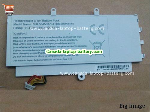 Genuine ACER 3UF504553-1-T0686(3ICP5/55/53) Battery 1400mAh, 16Wh , 11.1V, White , Li-Polymer