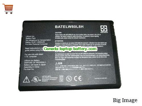 ACER WSD-A1670 Replacement Laptop Battery 4000mAh 14.8V Black Li-ion