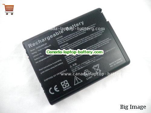 ACER Aspire 1672WLCi Replacement Laptop Battery 6600mAh 14.8V Black Li-ion