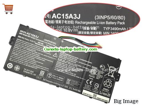 Genuine ACER Chromebook R 11 CB5-132T Battery 3315mAh, 38Wh , 11.55V, Black , Li-ion