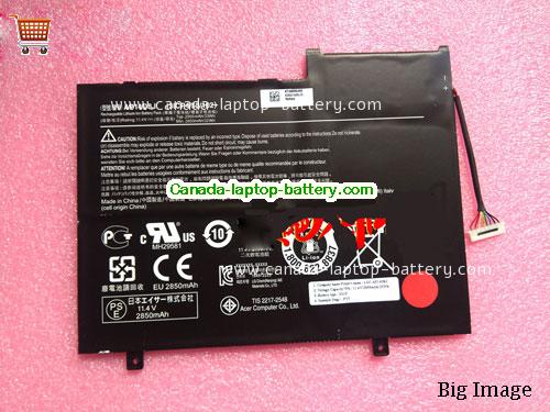 Genuine ACER Switch 11 SW5-171-80KM Battery 2850mAh, 32Wh , 11.4V, Black , Li-Polymer