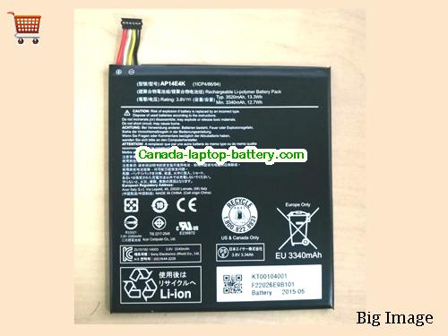 Genuine ACER AP14E4K Battery 3520mAh, 13.3Wh , 3.8V, Black , Li-Polymer
