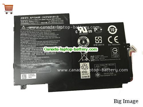 Genuine ACER Switch 10 E SW3-013-17A3 Battery 8180mAh, 31Wh , 3.8V,  , Li-ion