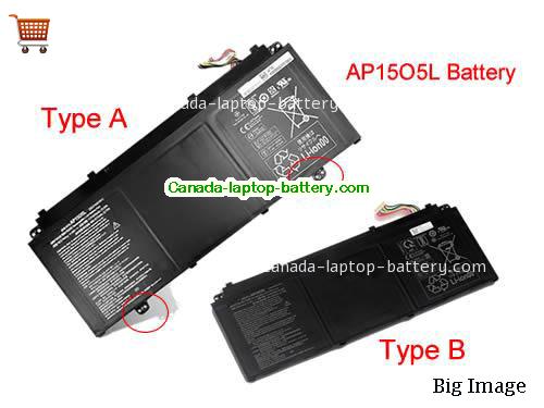 Genuine ACER Chromebook Spin 15 CP315-1H-P8QY Battery 4670mAh, 53.9Wh , 11.55V, Black , Li-ion