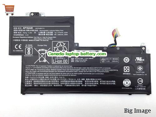 Genuine ACER Swift 1 SF113-31-P3BG Battery 3770mAh, 42Wh , 11.25V, Black , Li-Polymer