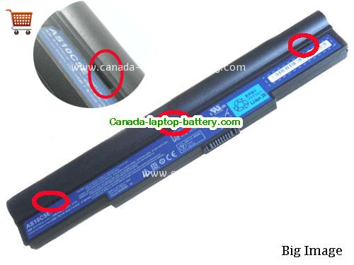 Canada ACER AS10C5E, 4INR18/65-2 for Acer Aspire 5943G laptop battery, 6000mah, 12cells