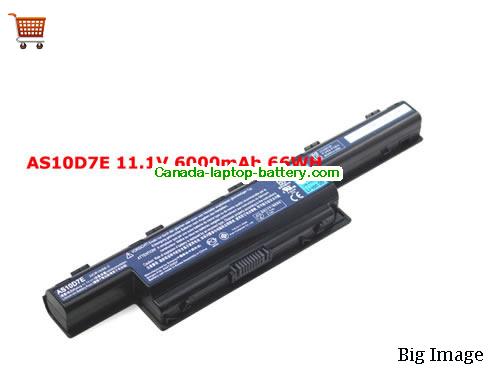 Genuine ACER AS10D5E Battery 6000mAh, 11.1V, Black , Li-ion