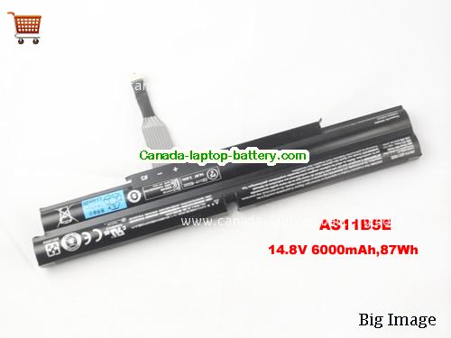 Canada Original Laptop Battery for  PANASONIC NCR-B/819,  Black, 6000mAh, 87Wh  14.8V