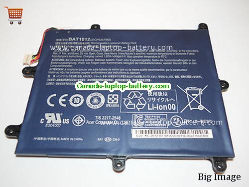 Canada BAT1012 BAT-1012 Battery for Acer Iconia Tab A200 A210 A520 Tablet PC BT.00203.011 KT.00203.002 3280mAh