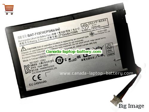 Canada Acer IconiaTab B1 B1-A715 Battery 6.66Wh 3.7V li-ion