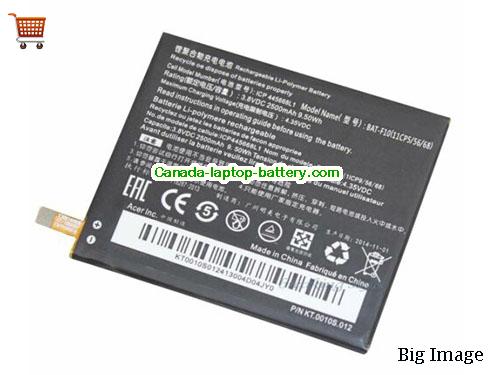 ACER KT.0010S.012 Replacement Laptop Battery 2500mAh, 9.5Wh  3.8V Black Li-Polymer