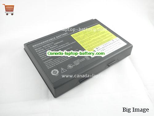 ACER LIP-9100CMPT/TW Replacement Laptop Battery 6300mAh 11.1V Black Li-ion