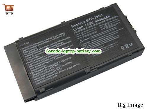 Canada Replacement Laptop Battery for   Black, 3920mAh 14.8V
