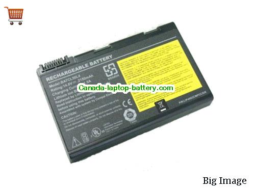 Canada Replacement Laptop Battery for   Black, 2150mAh 14.8V