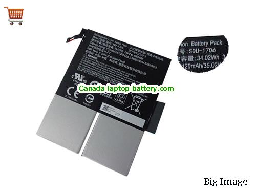 Genuine ACER I1CP4/53/129-2 Battery 8860mAh, 34.02Wh , 3.84V, Black , Li-Polymer
