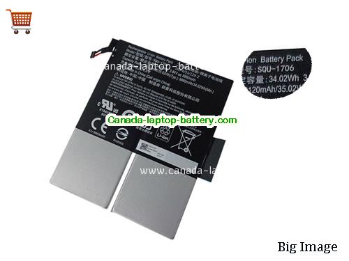 Canada SQU-1706 Battery for ACER Chromebook Tab 10 Li-Polymer 3.84V