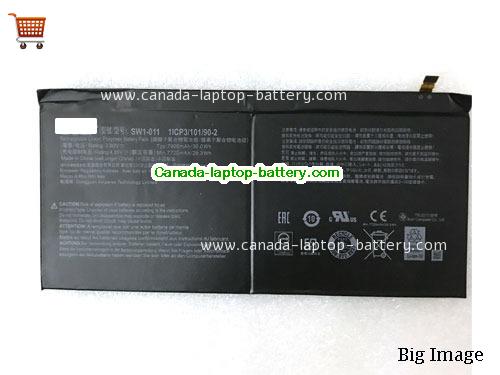 ACER SW1-011 Replacement Laptop Battery 7900mAh, 30Wh  3.8V Black Li-Polymer